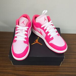 Nike Air Jordan 1 Low Valentines Day Pink White 553560 661 Sz 5Y/6.5W New In Box